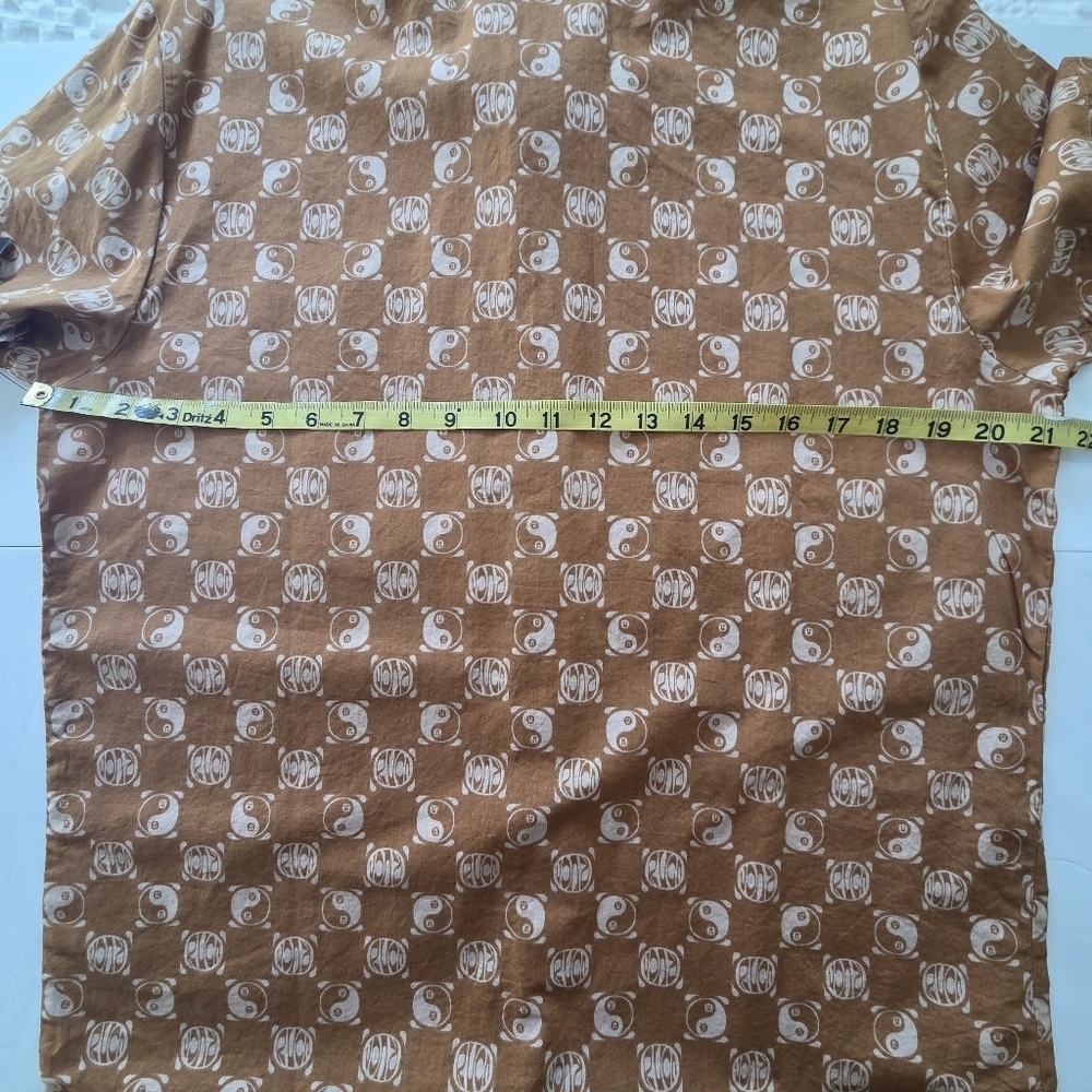Brown Patterned RVCA Men's Shirt - Picture 7 of 9